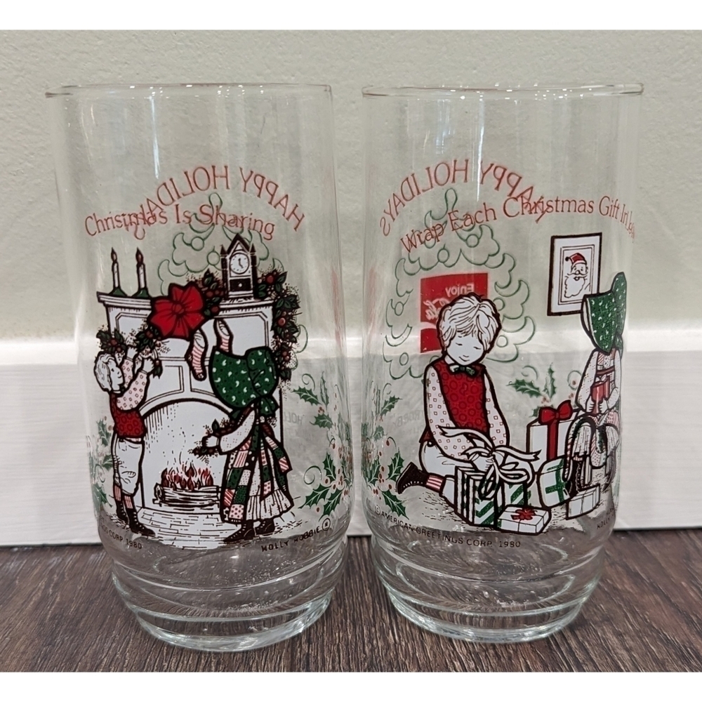 Vintage 1980 Holly Hobbie Coca Cola Christmas Deck the Halls Set